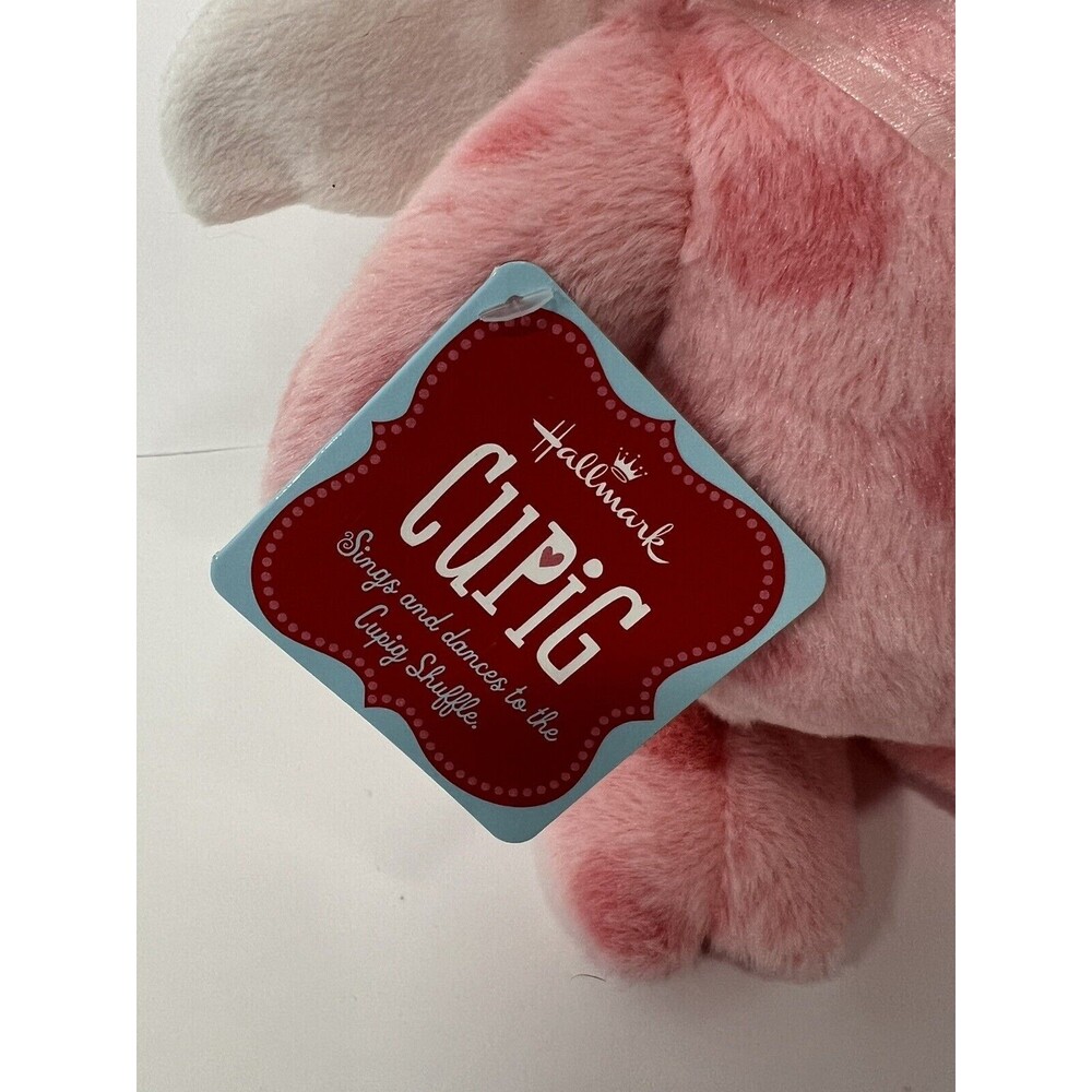 Hallmark Valentines Pink Pig Plush Animated Dancing Sings Cupid Shuffle 12” - Picture 8 of 11